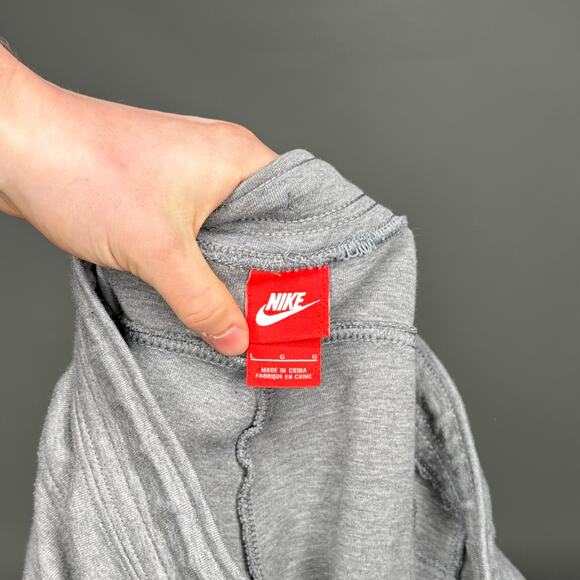 Nike Sweatpants Grey Cotton Joggers Black Swoosh - Picture 4 of 4